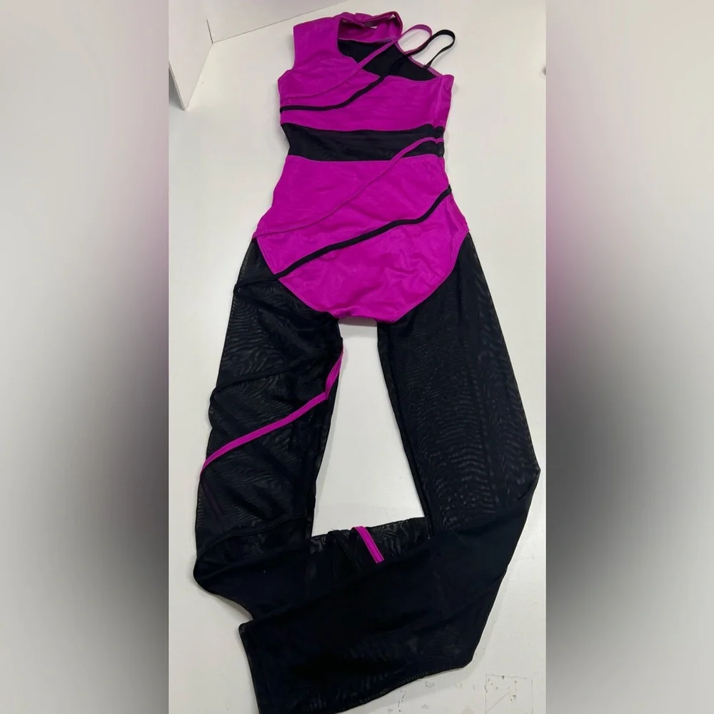 Weissman Elite Dance Strappy Mesh Unitard Acro
Costume Size Adult XS NEW Pink - Picture 8 of 10